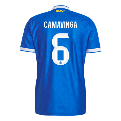 Maillot de football CAMAVINGA #6 Real Madrid 2025/26 pour homme - Version joueur - Troisième maillot extérieur - Coupe ajustée