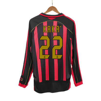 Maillot de football rétro KAKA' #22 AC Milan domicile manches longues homme 2006/07