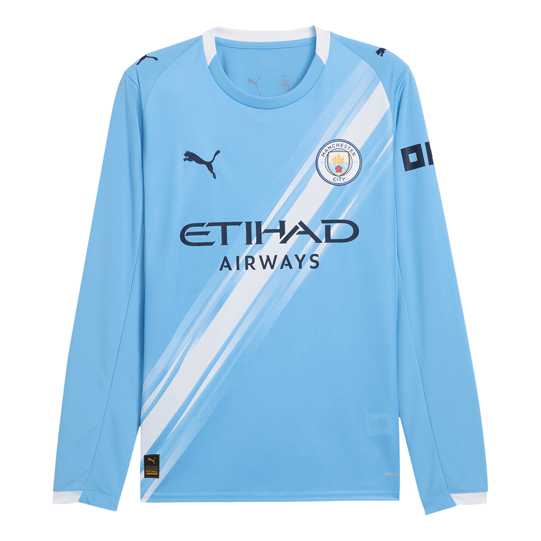 Maillot de football domicile à manches longues Manchester City 2025/26 pour homme