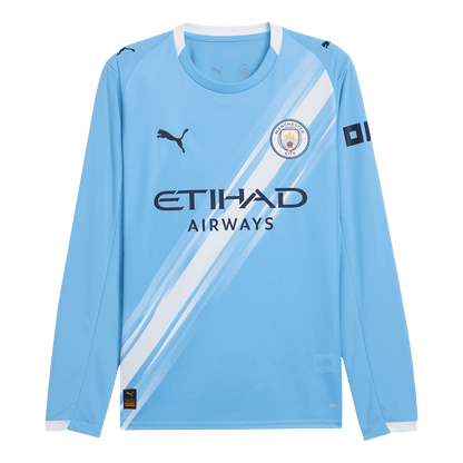 Maillot de football domicile à manches longues Manchester City 2025/26 pour homme