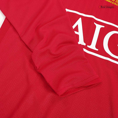 Maillot de foot rétro SCHOLES #18 Manchester United, saison 2007/08, domicile, manches longues, pour homme