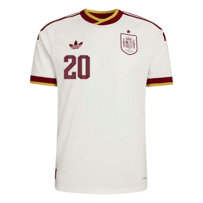 PEDRI #20 Men's Spain World Cup 2026 Player Version Away Soccer Jersey - Slim Fit