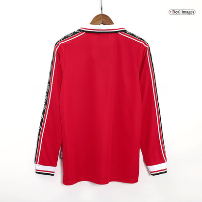 Maillot de Foot Rétro Homme Manchester United Domicile 1998/99 Manches Longues