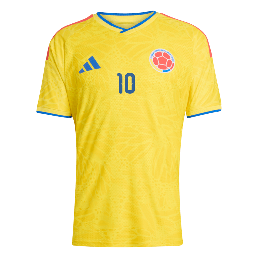 Maillot de foot domicile JAMES #10 Colombie Coupe du Monde 2026 pour homme – Version Joueur – Coupe ajustée