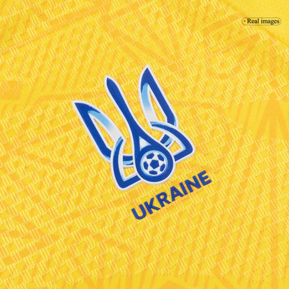 Maillot de football domicile version joueur Ukraine Coupe du Monde 2026 pour homme - Coupe ajustée