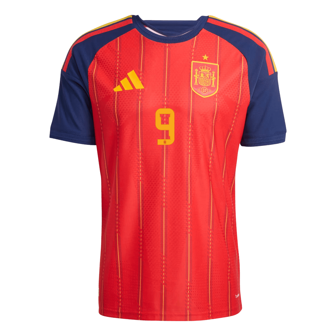 GAVI	 #9 Men's Spain World Cup 2026 Player Version Home Soccer Jersey - Slim Fit