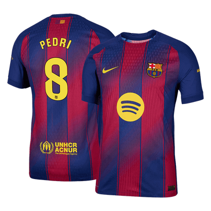 Maillot de foot domicile FC Barcelone 2025/26 PEDRI #8 - Version Joueur - Coupe ajustée