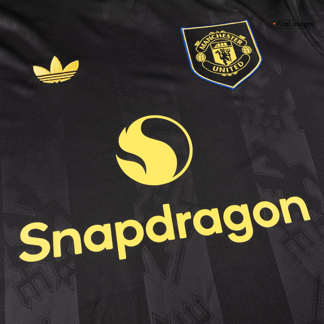 Maillot de foot extérieur à manches longues homme Manchester United 2025/26 troisième