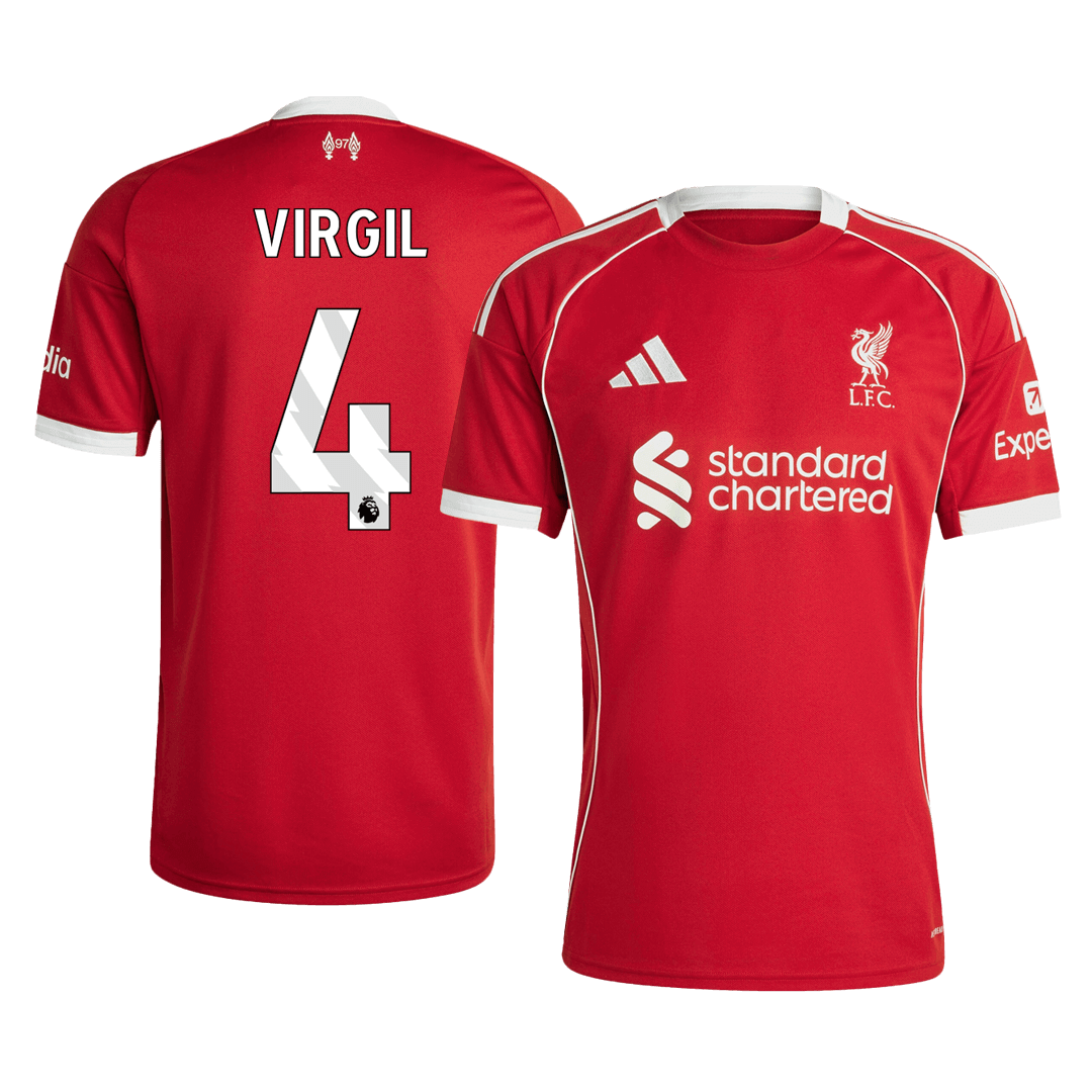 VIRGIL #4 Men's Liverpool 2025/26 Home Soccer Jersey