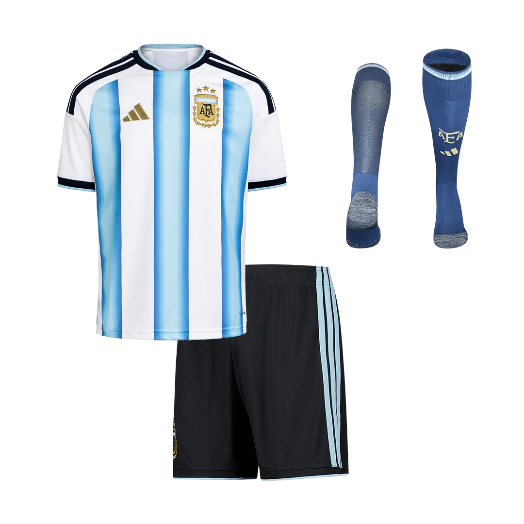 Ensemble maillot de foot domicile Argentine Coupe du Monde 2026 pour enfant [PREMIUM]