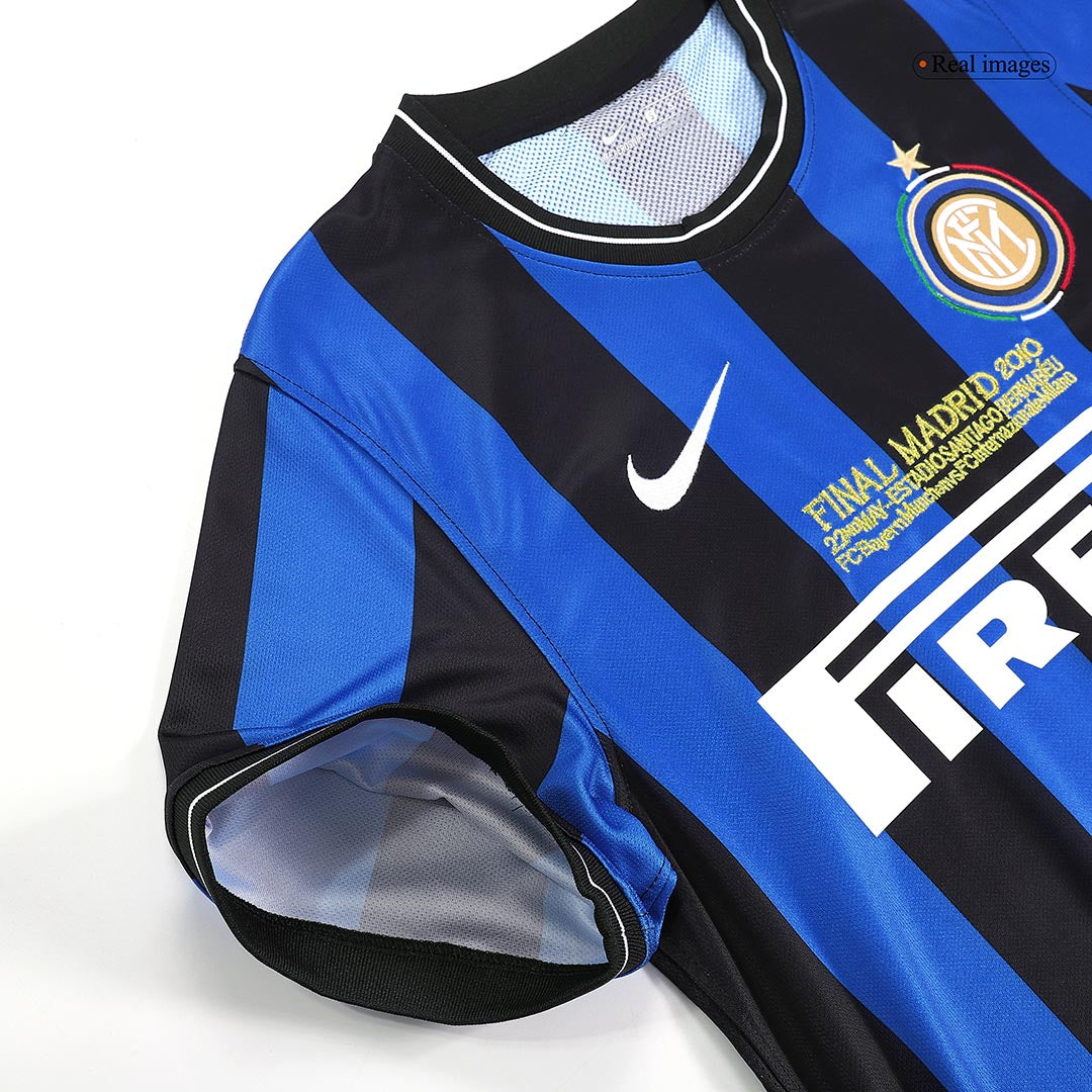 Maillot de foot domicile rétro Inter Milan LDC Finale 2009/10 pour homme
