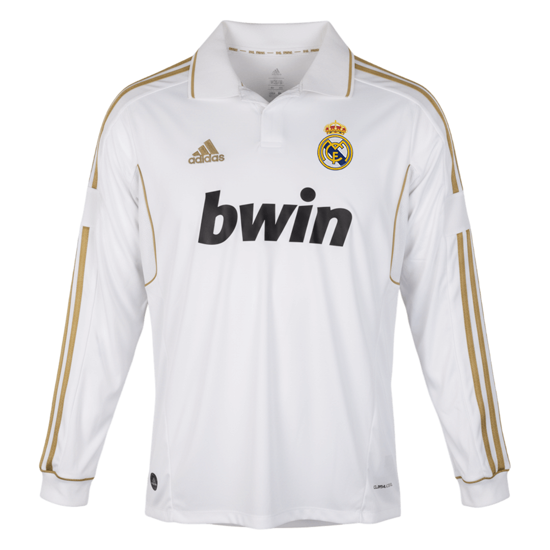 Maillot de football rétro domicile Real Madrid 2011/12 manches longues pour homme