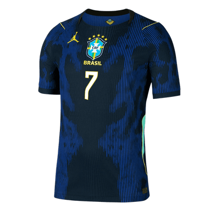 Maillot de football extérieur Brésil Coupe du Monde 2026 VINI JR. #7 pour homme - Coupe ajustée - Version joueur