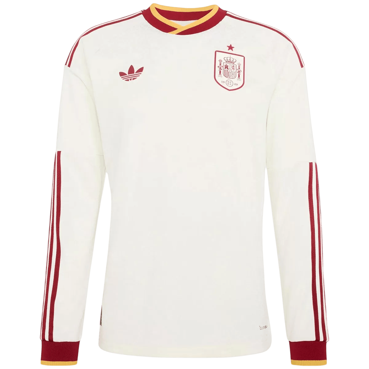Maillot de football manches longues extérieur Espagne Coupe du Monde 2026 Homme