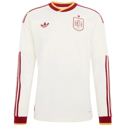 Maillot de football manches longues extérieur Espagne Coupe du Monde 2026 Homme