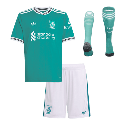 Maillot de foot complet extérieur enfant Liverpool 2025/26
