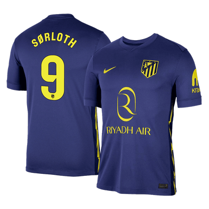 Maillot de foot SØRLOTH #9 Atletico Madrid extérieur 2025/26 pour homme