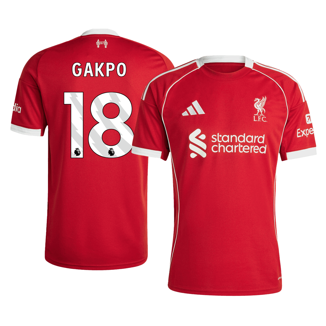 Maillot de foot domicile homme Liverpool 2025/26 GAKPO #18