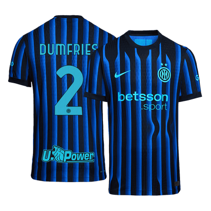 DUMFRIES #2 Maillot de foot domicile Inter Milan 2025/26 version joueur homme - Coupe ajustée