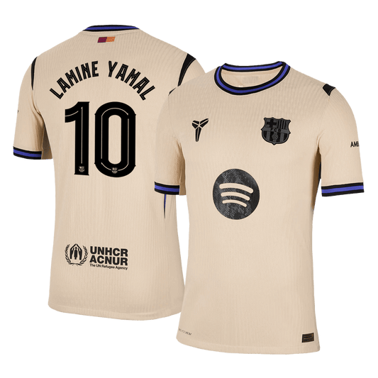 LAMINE YAMAL #10 Men's Barcelona UCL 2025/26 Player Version Away Soccer Jersey - Slim Fit