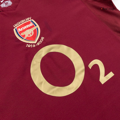 Maillot de foot vintage homme Arsenal 2005/06 domicile manches longues