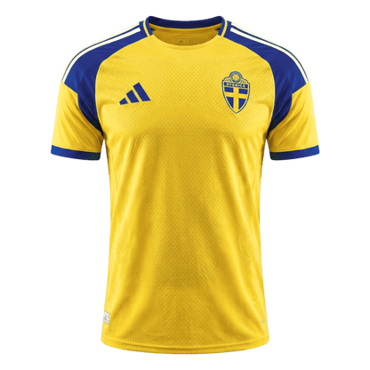 Maillot de Foot Domicile Homme Suède Coupe du Monde 2026 Version Joueur - Coupe Ajustée