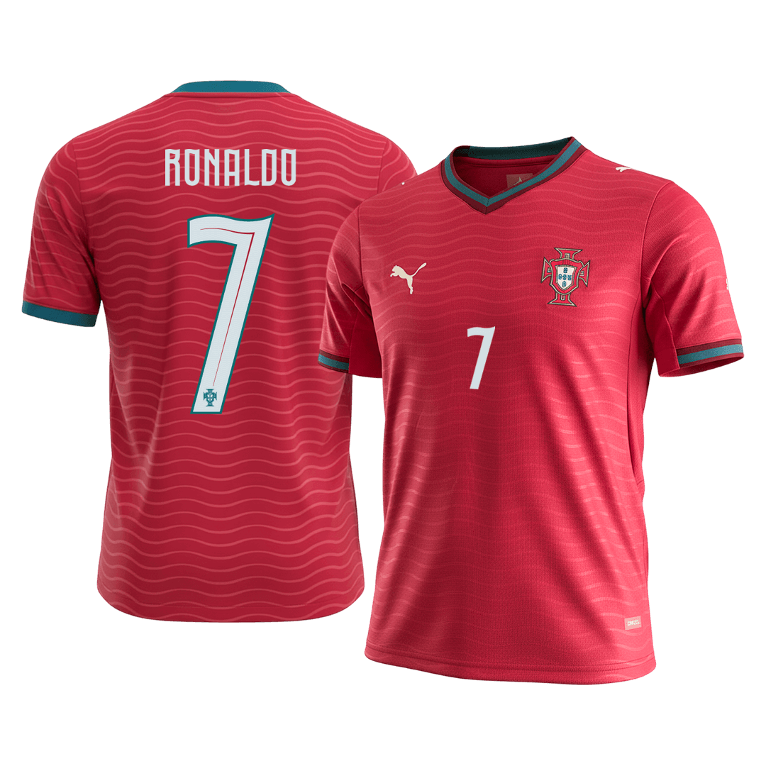 Maillot de football domicile homme RONALDO #7 Portugal Coupe du Monde 2026