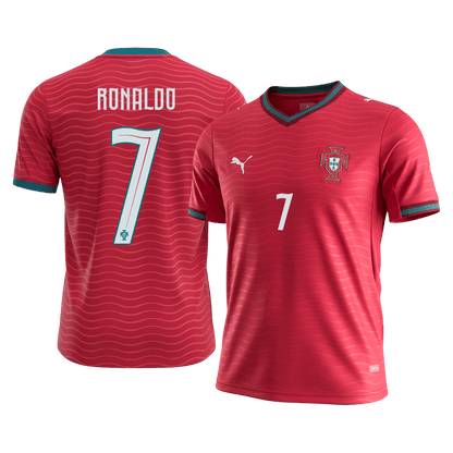 Maillot de football domicile homme RONALDO #7 Portugal Coupe du Monde 2026