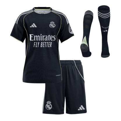 Ensemble Maillot de Foot Enfant Real Madrid Extérieur 2025/26 Complet [PREMIUM]