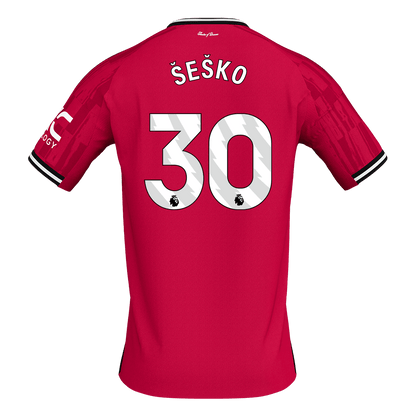 Maillot de football domicile Manchester United 2025/26 pour homme ŠEŠKO #30 [PREMIUM]