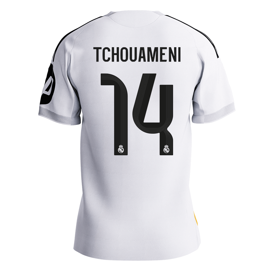 Maillot de foot domicile Real Madrid 2025/26 TCHOUAMENI #14 pour homme - Version joueur - Coupe ajustée [PREMIUM]