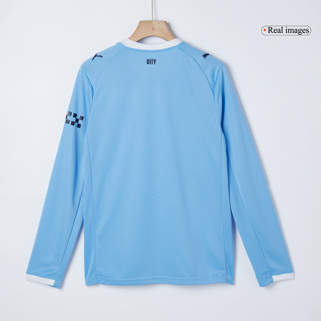 Maillot de football domicile à manches longues Manchester City 2025/26 pour homme