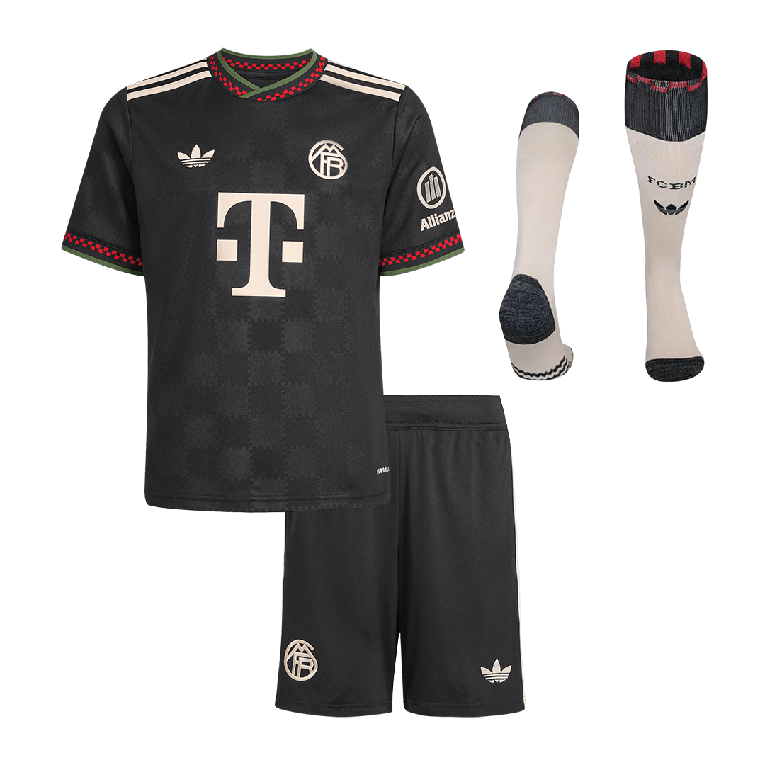 Ensemble complet de maillot de football troisième extérieur du Bayern Munich 2025/26 pour enfant