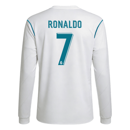 Maillot de football domicile manches longues rétro RONALDO #7 Homme Real Madrid 2017/18
