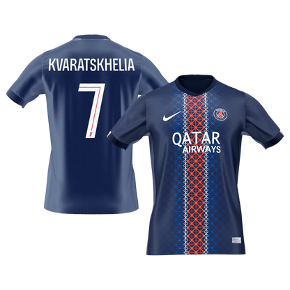 Maillot de football domicile PSG 2025/26 KVARATSKHELIA #7 pour homme [PREMIUM]