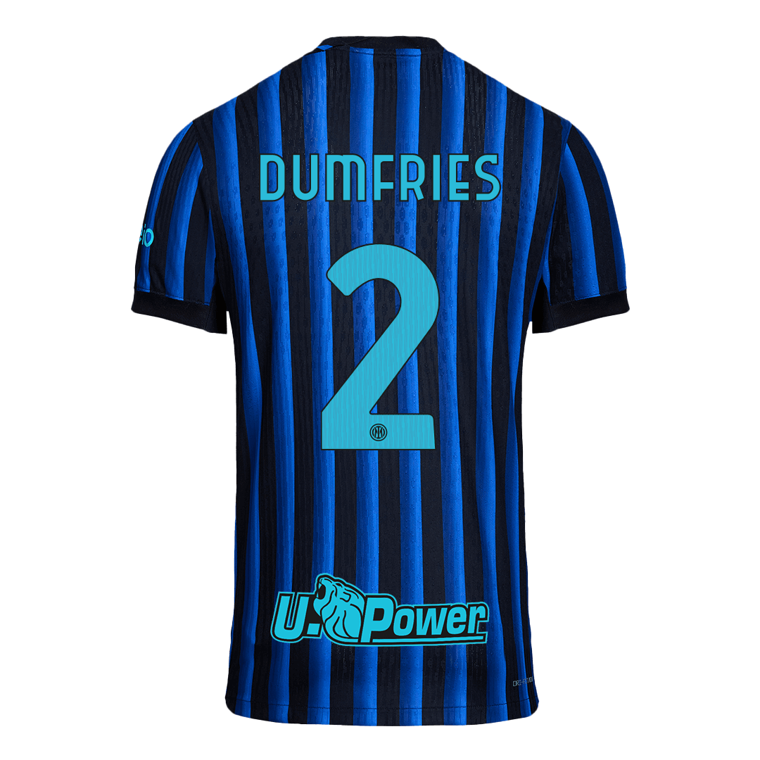 DUMFRIES #2 Maillot de foot domicile Inter Milan 2025/26 version joueur homme - Coupe ajustée