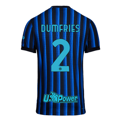 DUMFRIES #2 Maillot de foot domicile Inter Milan 2025/26 version joueur homme - Coupe ajustée