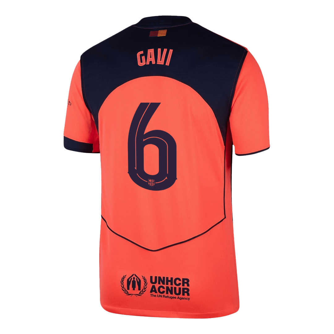 Maillot de football GAVI #6 Barcelone UCL 2025/26 Troisième Extérieur Homme