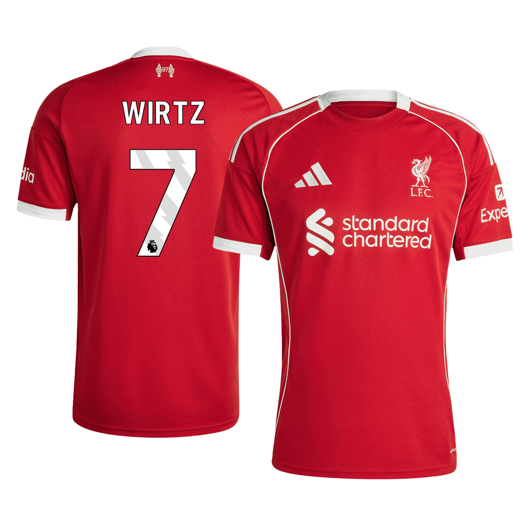 Maillot de football domicile homme Liverpool 2025/26 WIRTZ #7