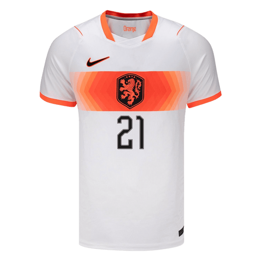 Maillot de Foot Extérieur F.DE JONG #21 Homme Pays-Bas Coupe du Monde 2026