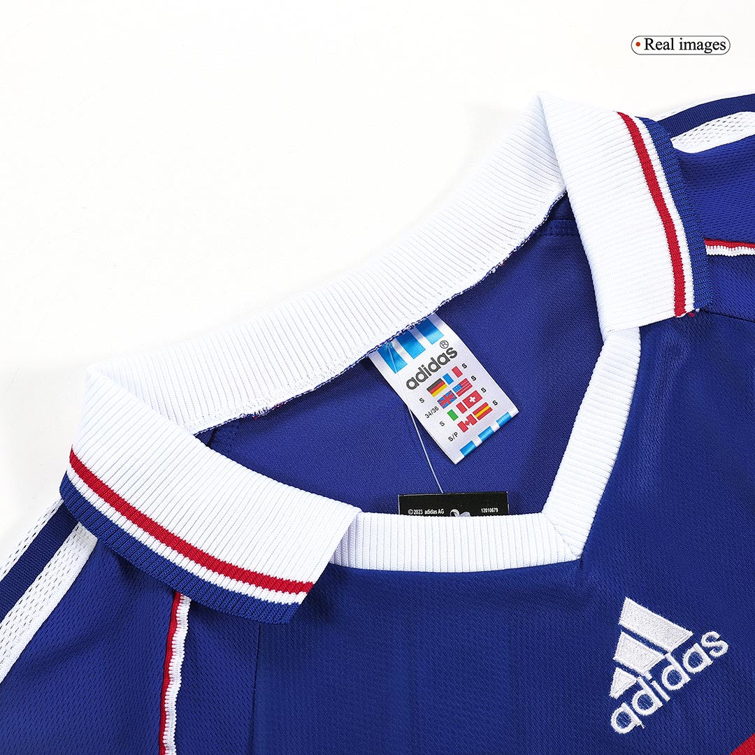 Maillot de football rétro domicile homme France Coupe du Monde 1998 HENRY #12