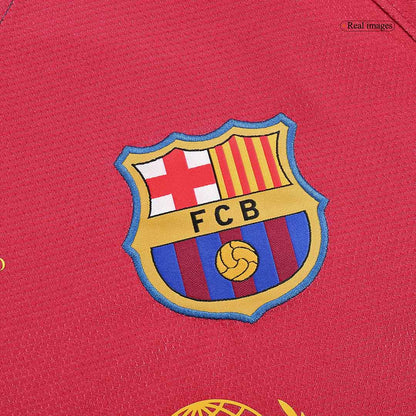 Maillot de football rétro domicile homme manches longues Barcelone LDC finale 2008/09