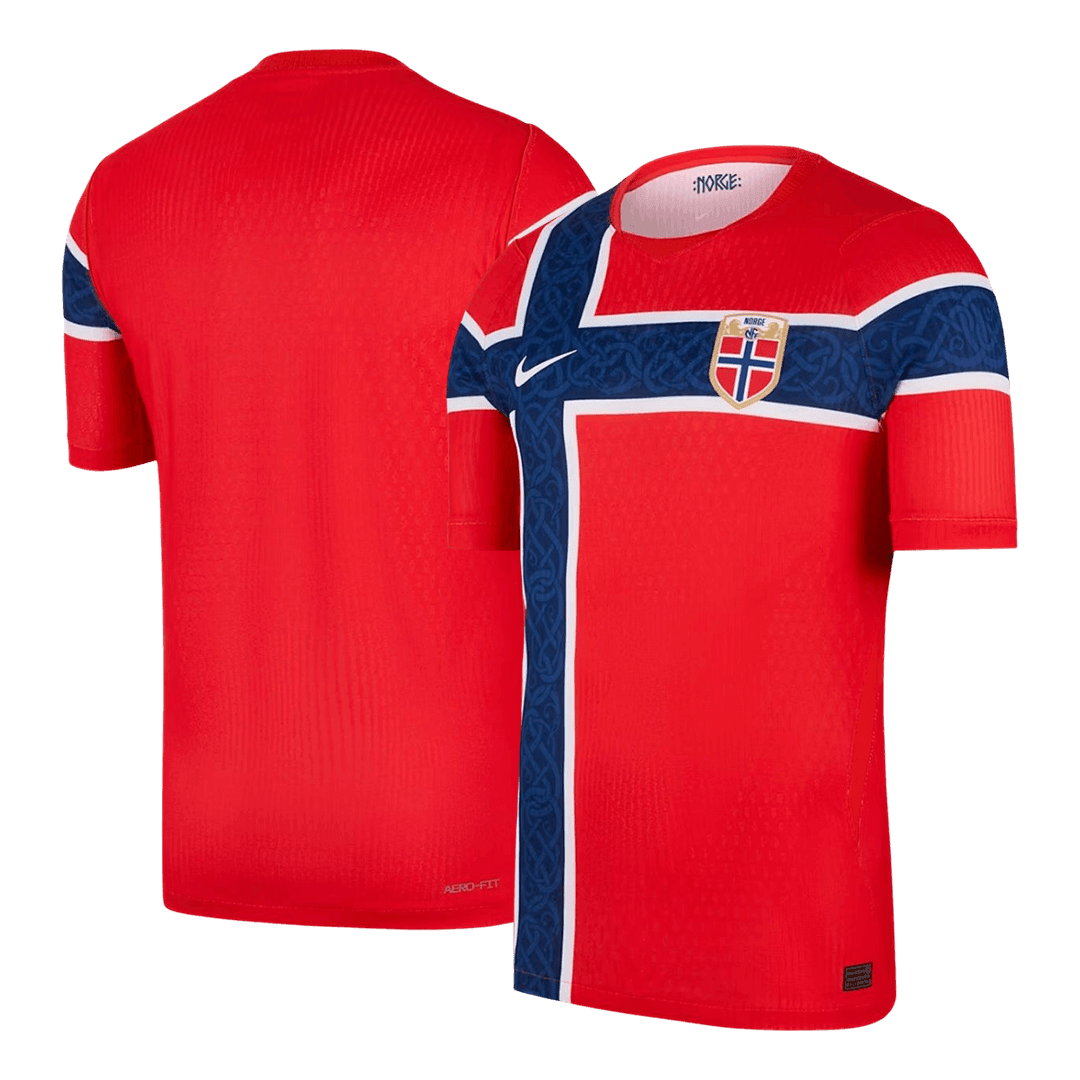Maillot de Foot Domicile Homme Norvège Coupe du Monde 2026 Version Joueur - Coupe Ajustée