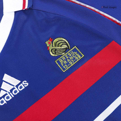 Maillot de foot domicile rétro homme France Coupe du Monde 1998