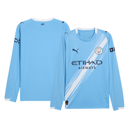 Maillot de football domicile à manches longues Manchester City 2025/26 pour homme