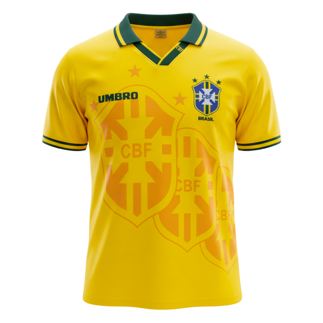 Maillot de foot domicile rétro pour homme Brésil 1994