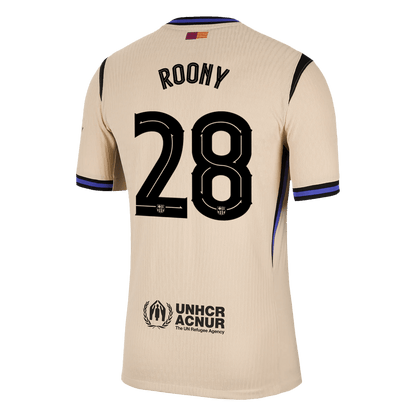 Maillot de football extérieur ROONY #28 FC Barcelone UCL 2025/26 - Version joueur - Coupe ajustée pour homme