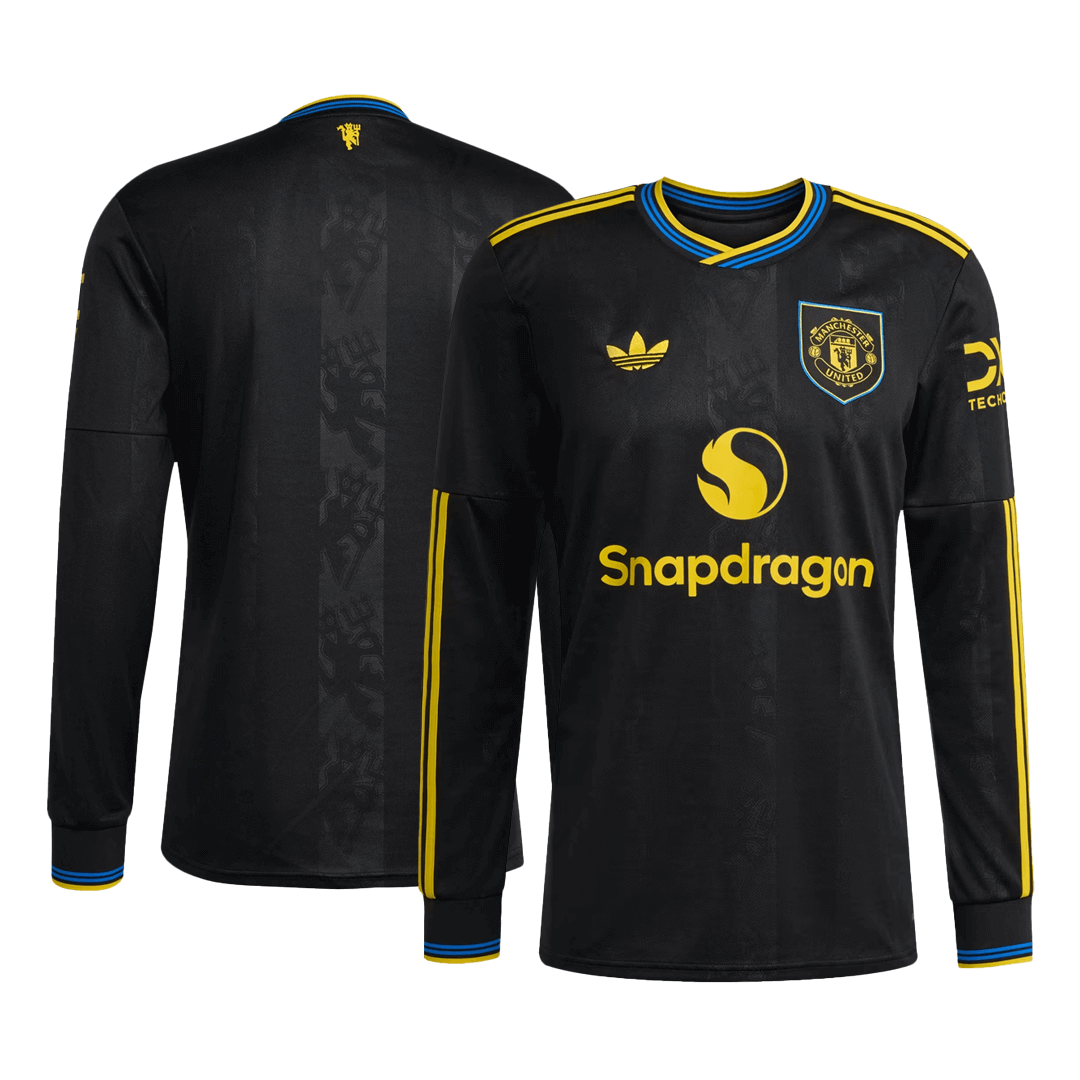 Maillot de foot extérieur à manches longues homme Manchester United 2025/26 troisième