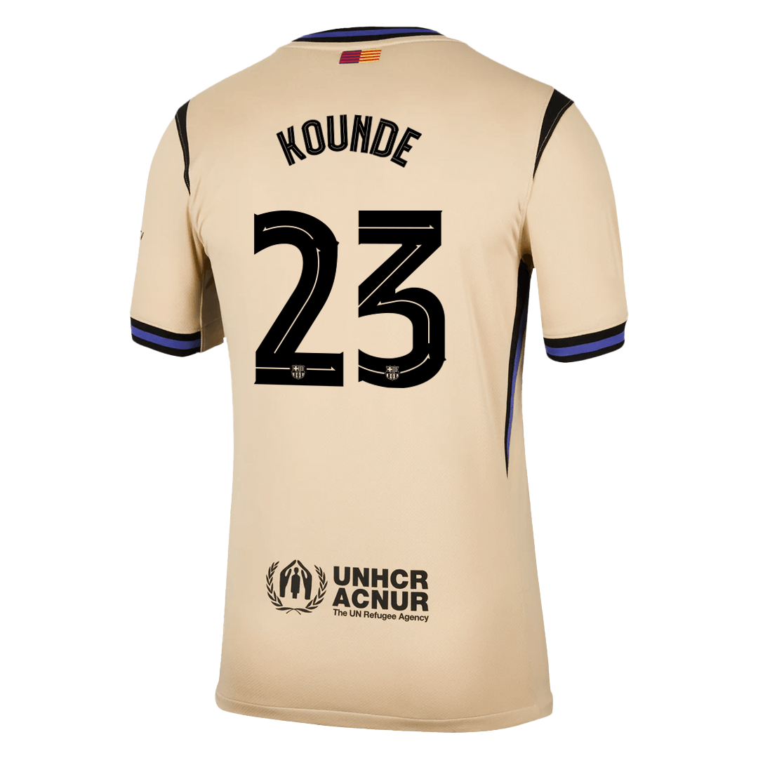 Maillot de Foot Extérieur KOUNDE #23 Homme Barcelone LDC 2025/26