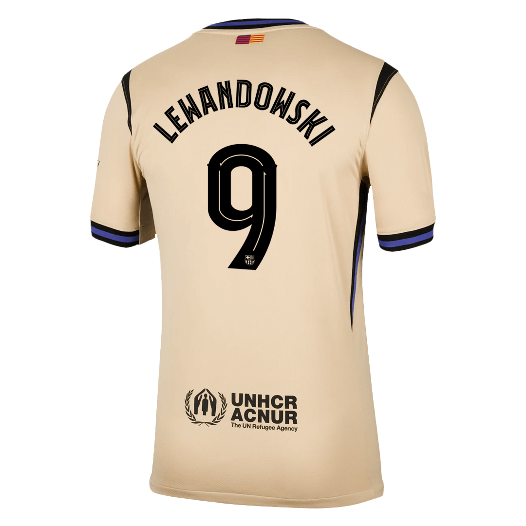 Maillot de foot extérieur LEWANDOWSKI #9 Homme FC Barcelone LDC 2025/26